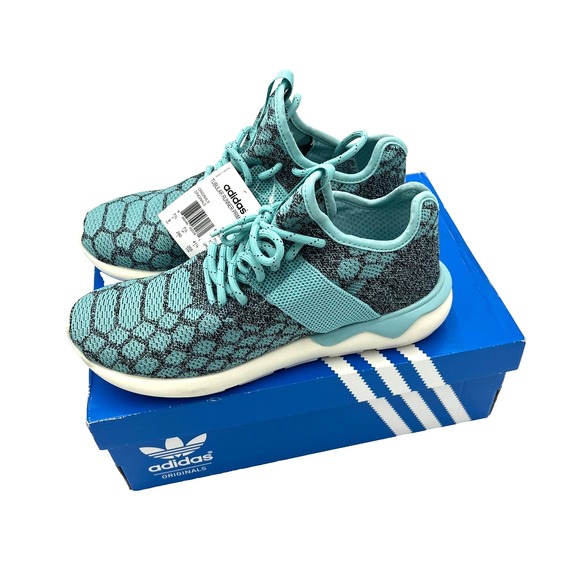 Adidas Men\'s Tubular Runner‎ Prime Knit Size 8 B25572 Blue & Black